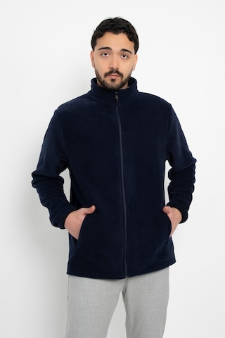 Dasüniforma Unisex Anti-pilling Tüylenme Yapmayan Standart Fit Tam Fermuarlı Soğuk Geçirmez Polar Hırka Lacivert