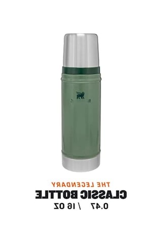 0.47 Litre Yeşil Vakumlu Çelik Termos - 48 Saat Sıcak Veya Soğuk Tutma Özelliği Açık Beyaz