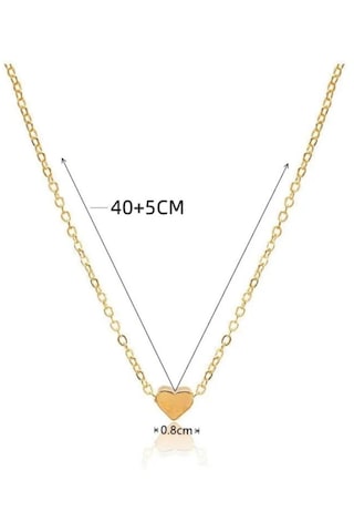 Zarif Ve Şık Minimal Altın Kaplama Çelik Kalp Kolye Rose Gold