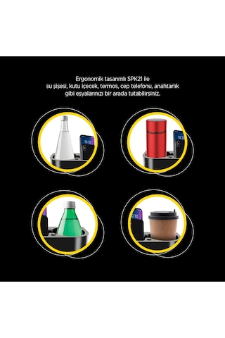 Space24 Spk21 Araç İçi 2'li Bardak Tutucu Siyah