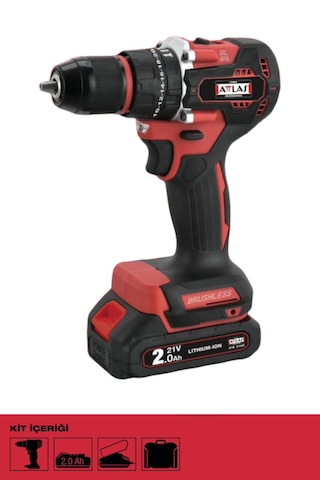 Atlas ATB 21 BLPD 21 Volt Akülü Kömürsüz Darbeli Vidalama Matkap Seti