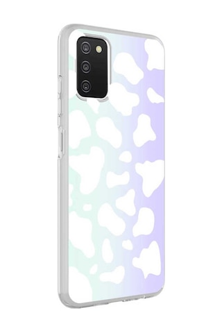 Galaxy A03s Kılıf Zore M-blue Desenli Kapak Cow No2
