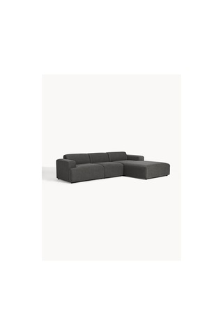 Massimo 3 Modül Sağ Köşe Koltuk Takımı Koyu Antrasit Keten Kumaş Sağ Koyu Antrasit