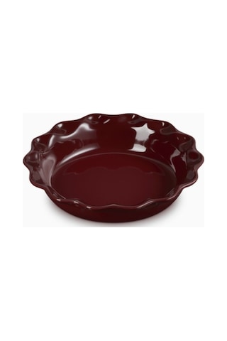 Le Creuset Seramik Dalgalı Kenar Lüks Tart Kalıbı Fırın Tepsisi Bordo 23 Cm