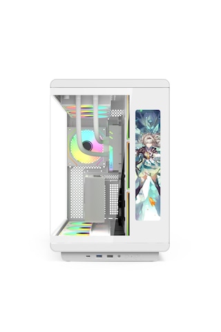 Gametech Vision Lcd 7 Argb Fanlı Beyaz Gaming Kasa