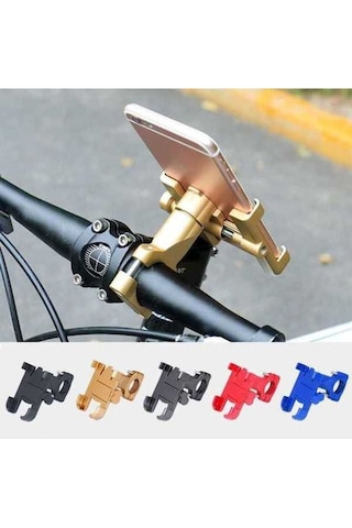 Pazly Tutucu - Motosiklet Telefon Montajı, 360 Dönebilir Alüminyum Gidon Braketi - Qf - -