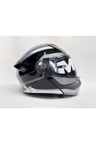 Mt Kask Genesis Sv B12 Raccoon Çene Açılır Kask Parlak Renk Çok Renkli