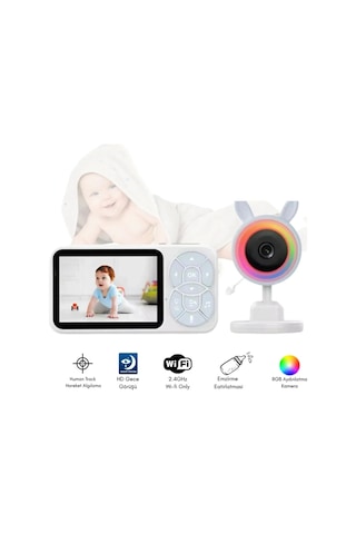 Vtn-71 Bebek Kamerası Kumandalı Monitörlü Işıklı Gece Görüslü Hatırlatıcılı Kamera