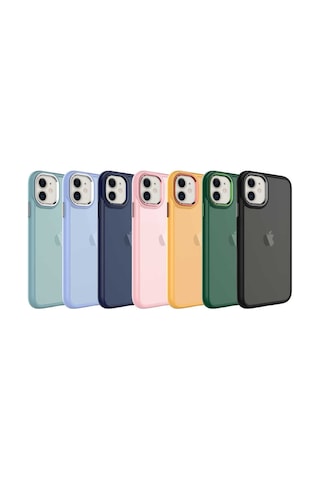 Zeyline Apple Uyumlu iPhone 11 Buzlu Sert Pc Zore May Kapak-turuncu