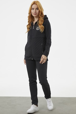 Kapüşonlu Kapitone Detaylı Eşofman Takım - Siyah 001