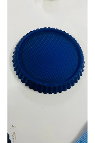 Tart & Turta Ve Kek Kalıbı Granit Efektli Çift Renk Dış Mavi, İç Siyah Yapışmaz Kaliteli 28 Cm Mavi