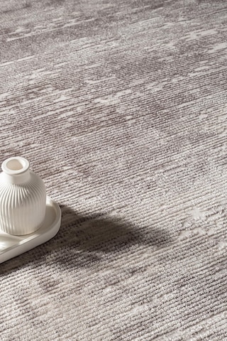 Noval Ct014a Gri Halı Modern Desen Pamuk Taban Akrilik Tozuaz Salon Yatak Odası Koridor Halısı