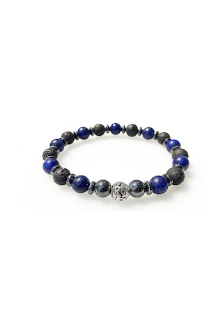 Lapis Lazuli - Lav Taşi - Hematit - Erkek Doğaltaş Bileklik Çok Renkli