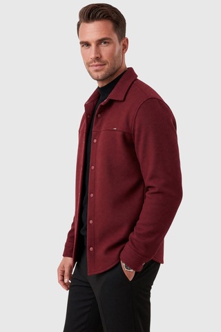 Rizzup Erkek Bordo Likralı Rahat Kalıp Cepsiz Kaşe Ceket Çıt Çıtlı, Esnek Şık Model Ceket 2600760