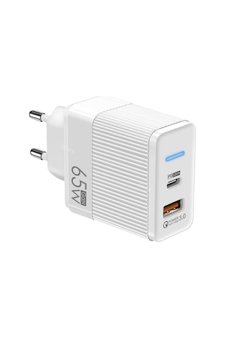 Schitec 65w Usba Pd 33w Type-c Çift Çıkış Quick 3.0 Şarj Başlığı