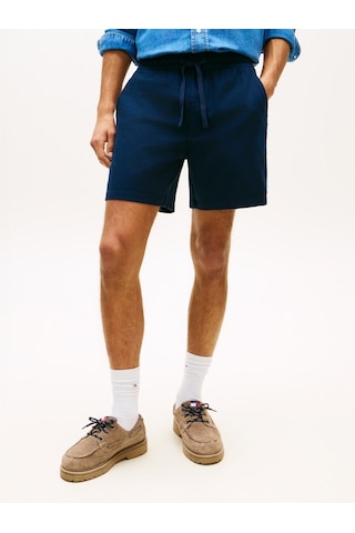 Tommy Hilfiger Tjm Lınen Blend Pull-on Short Erkek Mavi Şort - Dm0dm22825