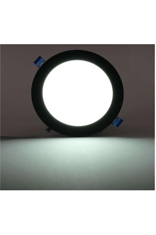 Ack Ap01-01231 12w Slim Led Panel Siyah 6500k Beyaz Işık Gömme Spot Lamba Siyah