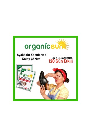 Organicsun 5'li Paket Ayakkabı Koku Önleyici Giderici Toz