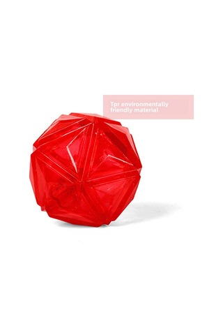 Hangfox Köpekler İçin Dayanıklı Tpr Fırlatma Topu - Işıklı, Sesli Ve Diş Taşlama Egzersizi Sağlar - Kırmızı Renk