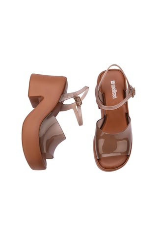 Melissa Dance Heel Ad Transparan Kahverengi Platform Topuk Ayakkabı-14481