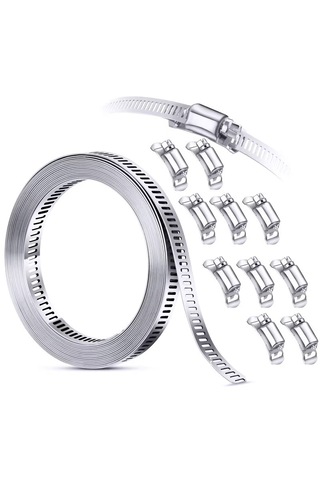 Yate10 Şerit Kelepçe 8mmx150cm Şerit 10 Adet Kelepçe