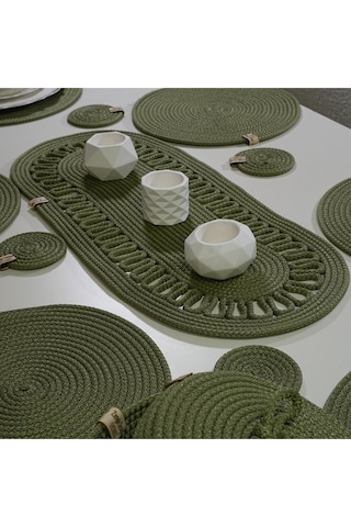 Supla Zdh-120 Yuvarlak Zengin Set Runner Haki