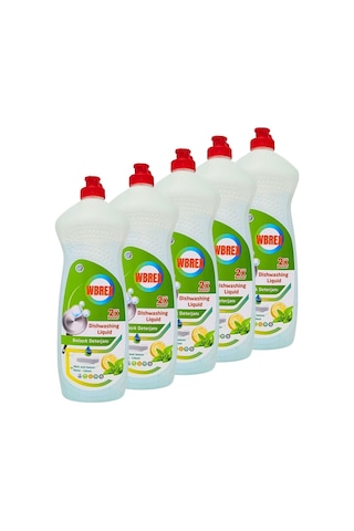Wbrex Nane Limon Kokulu Bulaşık Deterjanı 5 x 650 ML