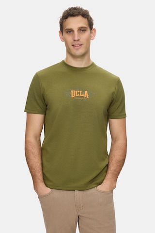 Ucla Angelo Haki Bisiklet Yaka Baskılı Yumuşak Dokulu Modal Kumaş Standard Fit Erkek Tshirt