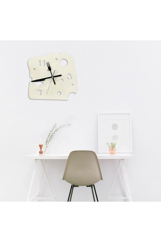 Homyl Asılı Saat 27cmx27cm Daire Yemek Odası Süt-beyazı Süt Beyazı Çok Renkli