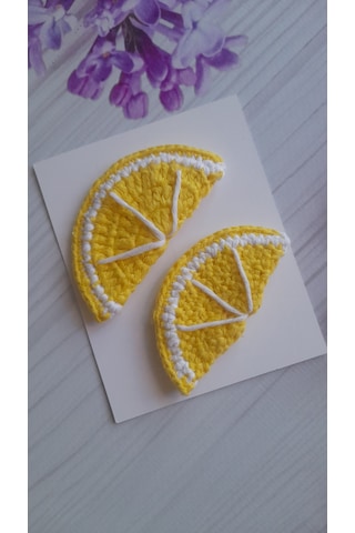 Anomoneshop Örgü Toka Limonlu Model Sarı