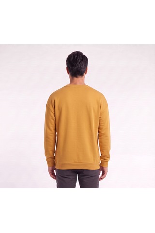 Usa Los Angeles Basketball Yazılı Sarı Erkek Sweatshirt 12473 Siyah