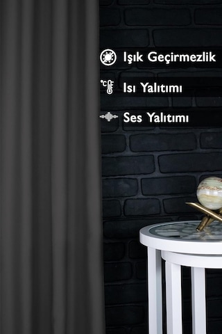 Özenev Blackout Işık Geçirmez Fon Perde Füme Pilesiz Ekstraforlu Karartma Güneşlik 200x200 Çok Renkli