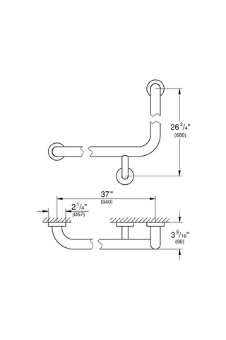 Grohe Tutunma Barı 74x100 Cm Essentials Krom - 40797001