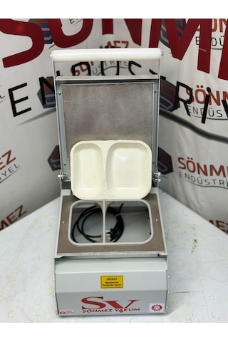 Sönmez Vakum 2 Bölme Karton Tabak Kapatma Yapıştırma Makinesi