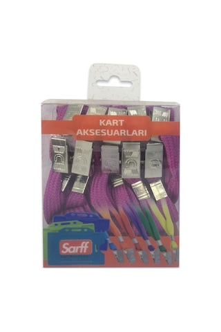 Sarff Metal Klipsli Mor Eko Askı İpi 10'lu Blister