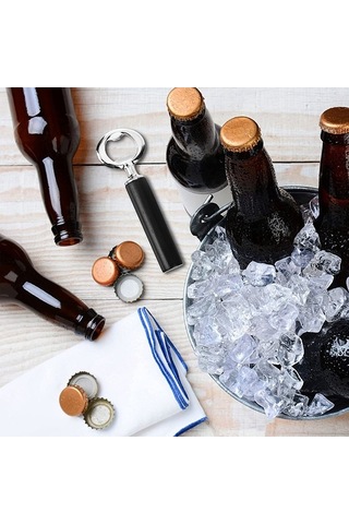 Moly Kendin Yap Bira Şişe Açacağı 4 Adet Paslanmaz Çelik Gümüş Renk Gümüş