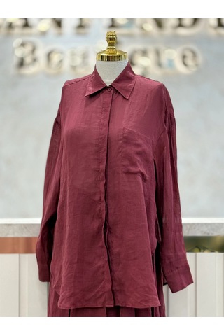 Ghisa Gh-3611t94427-b Bordo Renk Keten Takım Çok Renkli