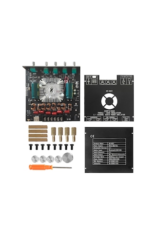 Vkemall Zk-as21 Kompakt 2.1 Kanal Tpa3255 Bt Dijital Güç Amplifikatörü Kartı Modülü Yüks Siyah