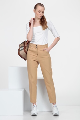 Metal Aksesuarlı Pantolon Camel