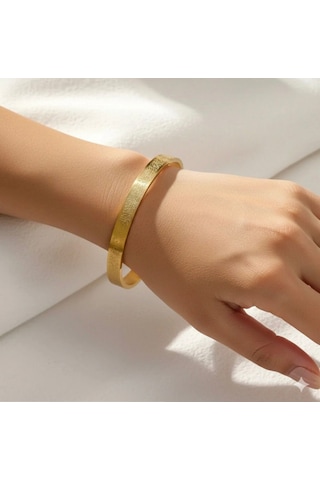 Ayetel Kürsi Bileklik Paslanmaz Çelik Ayarlanabilir Erkek/kadın Bileklik Gold