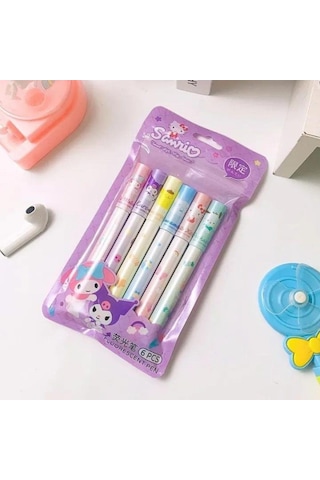 Hello Kitty Friends 6lı Fosforlu Kalem 6689 Pastel Ultramarin