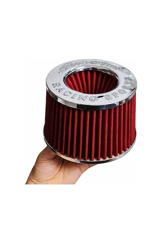 Simota 76mm Açık Hava Filtresi-open Air Filter-performans Hava Filtresi-kırmızı