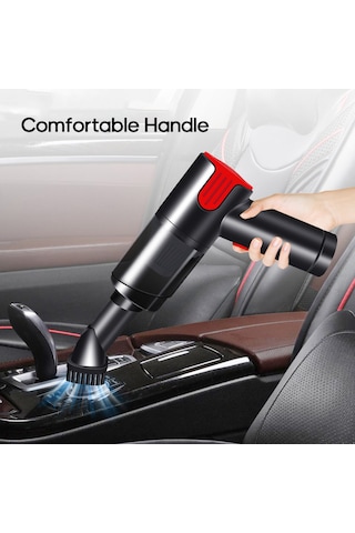Aubyhe Kablosuz El Tipi Süpürge 9000pa Güçlü Emme, Islak-kuru İkili Kullanım, Araç Ve Ev İçin, 40 Dakika Kullanim Süresi, Kırmızı Jm-6601 Kırmızı