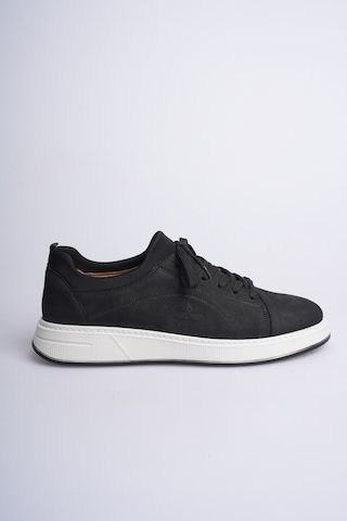 Fame Step Hakiki Deri Erkek Sneaker Ayakkabı Günlük Rahat Ortopedik Spor Como Siyah