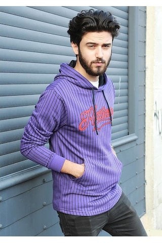 Kapşonlu Sweatshirt Mor 2825