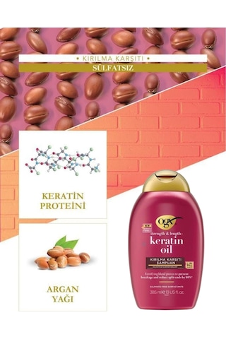 Ogx Kırılma Karşıtı Keratin Oil Şampuan 385mlx2 Kırılgan
