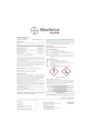 Bayer Maxforce Hamambocegi Jeli Maxforce Platin 20 Gr