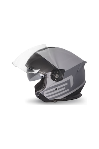 Palio 2.0 Scout Mat Titanyum-siyah Güneş Vizörlü Açık Kask C2 Siyah