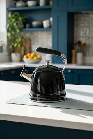 Teatime Paslanmaz Çelik Düdüklü Su Isıtıcısı Siyah - 3 L Diğer