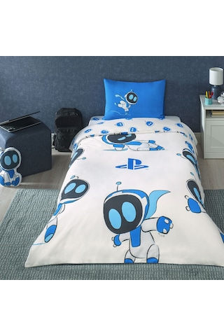 Taç Lisanslı Playstation Astrobot Tek Kişilik Pamuk Nevresim Takımı 120 000000001000050866 Çok Renkli